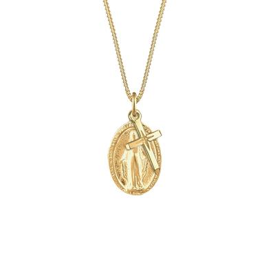 Elli - Marienbild Kreuz Konfirmation Kommunion 925 Silber Ketten 1 ct Damen (59.99 € / 1 ct)