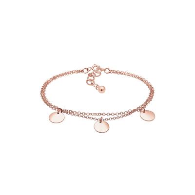 Elli - Kreis Layer Geo Plättchen 925 Sterling Silber Armbänder & Armreife 1 ct Damen