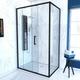 Pack paroi porte de douche + paroi retour + receveur a poser - 120x90 coulissante-crush moon 120x90