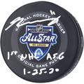 Travis Konecny Philadelphia Flyers Autographed 2020 NHL All-Star Game Official Puck with "1st ASG 1/25/20" Inscription