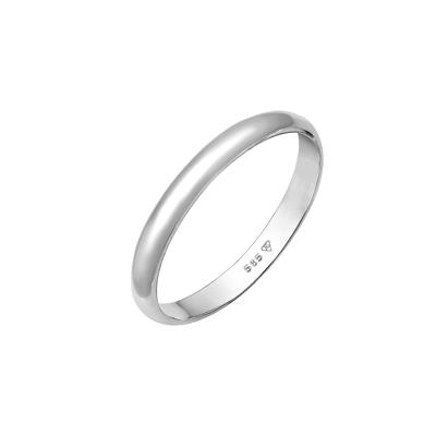 Elli PREMIUM - Basic Bandring Hochzeit Trauring 585 Weißgold Ringe 1 ct Damen