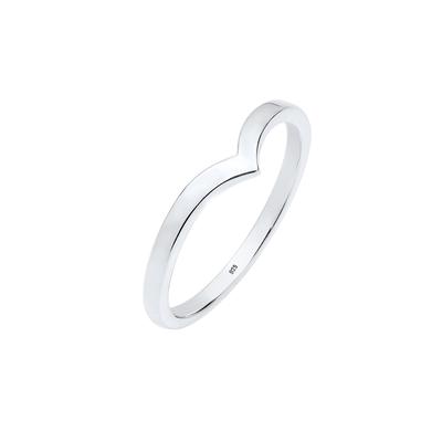 Elli - V-Stacking Geo Trend Blogger 925 Sterling Silber Ringe 1 ct Damen