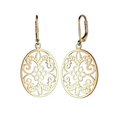 Elli - Ornament Floral Orientalisch 925 Sterling Silber Ohrringe 1 ct Damen