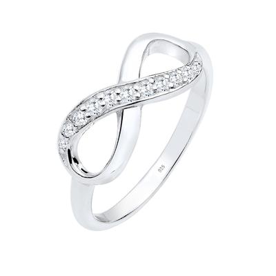 Elli - Infinity Zirkonia Eye Catcher 925 Sterling Silber Ringe 1 ct Damen