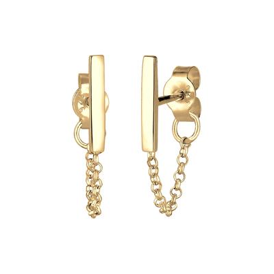 Elli Kette Trend Geo Basic 925 Sterling Silber goldfarben Damen