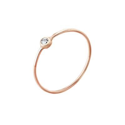 Elli - Solitär Stapelring Kristall 925 Silber Ringe 1 ct Damen