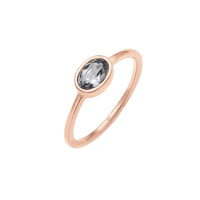 Elli - Bandring Geo Form Kristall 925 Silber Ringe 1 ct Damen