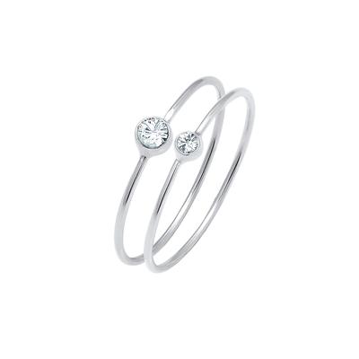 Elli Set Basic Trend Kristalle 925 Silber 46 Damen