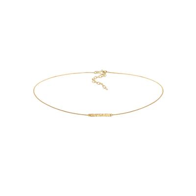 Elli Choker Basic Geo Blogger Gehämmert 925 Silber goldfarben Damen