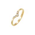 Elli DIAMONDS - Verlobungsring V-Form Diamant 0.07 ct 585 Gelbgold Ringe Damen