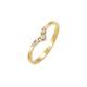 Elli DIAMONDS - Verlobungsring V-Form Diamant 0.07 ct 585 Gelbgold Ringe Damen