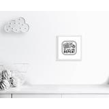 Casa Fine Arts Eat Sleep Game Repeat Wall Décor Paper in Black | 17 H x 17 W x 1.19 D in | Wayfair 26022-01