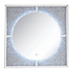Rosdorf Park Delmi Wooden Glam Beveled Lighted Accent Mirror Glass | 39 H x 39 W x 2 D in | Wayfair 011DE0B32DC34CB98F504E1954959521