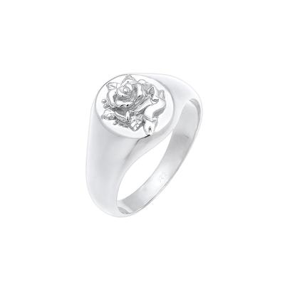 Elli - Siegelring Cool Rose 80s Look 925 Sterling Silber Ringe 1 ct Damen (44.99 € / 1 ct)