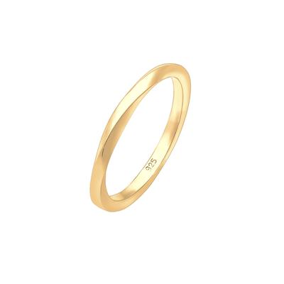 Elli - Basic Bandring Gedreht Klassisch Trend 925 Silber Ringe Damen