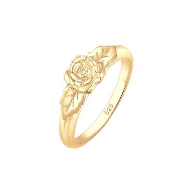 Elli - Bandring Rose Blume Vintage Look Trend 925 Silber Ringe 1 ct Damen (39.99 € / 1 ct)