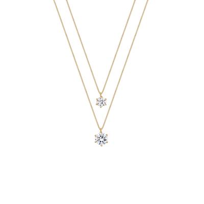 Elli Panzerkette Layer Kristalle 925 Silber goldfarben Damen