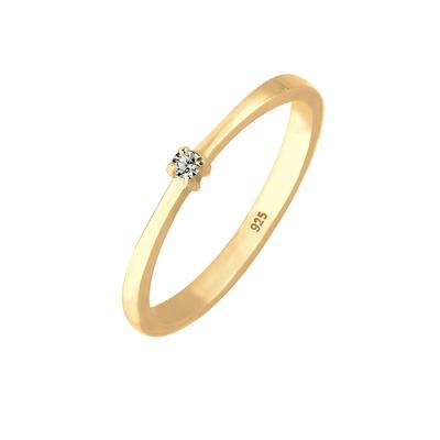 Elli - Solitär Klassisch Kristalle 925 Silber Ringe 1 ct Damen (69.99 € / 1 ct)