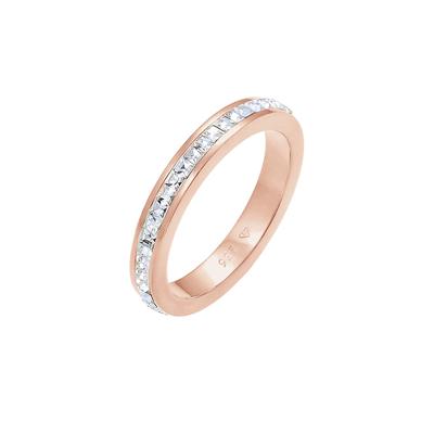 Elli PREMIUM Ring Bandring Geo Shape Kristalle 925 Silber 58 Damen