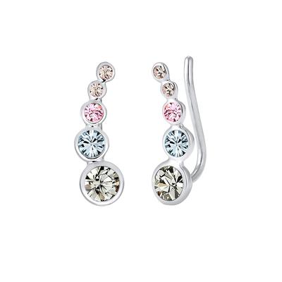 Elli Earclimber Geo 925 Silber, mit Kristallen von Swarovski® Hellblau Damen Image