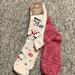 American Eagle Outfitters Other | American Eagle 2 Pack Crew Socks | Color: Red/Tan | Size: Crew 2 Pack