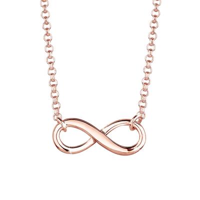 Elli Halskette Choker Infinity Symbol Unendlichkeit 925 Silber Rosegold Damen