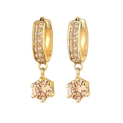 Elli Creolen Zirkonia Elegant Funkelnd 925 Silber goldfarben Damen