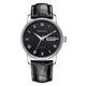 Men's Watches,Simple Ultra-Thin Fully Automatic Mechanical Watch Leather Strap Waterproof Business Watch, Black Leather Black Face Rome