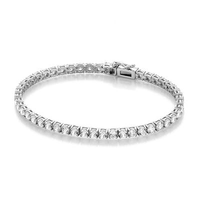 Giorgio Martello Milano Armband Tennisarmband mit Zirkonia Steinen, Silber 925 17,5 cm Damen