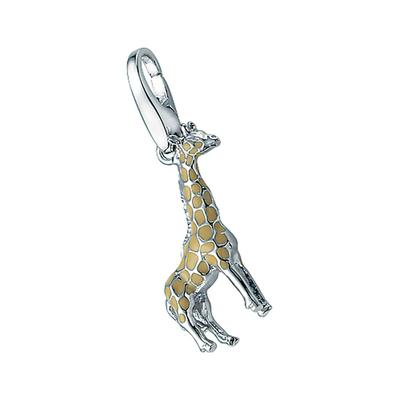 Giorgio Martello Milano - Charm Giraffe, Silber 925 Charms & Kettenanhänger 1 ct Braun Damen