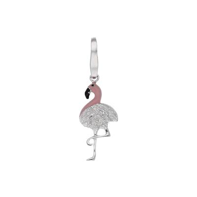 Giorgio Martello Milano - Charm Flamingo, Silber 925 Charms & Kettenanhänger 1 ct Nude Damen