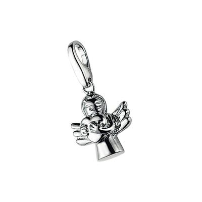 Giorgio Martello Milano - Charm Engel mit Herz, Silber 925 Charms & Kettenanhänger 1 ct Silber Damen