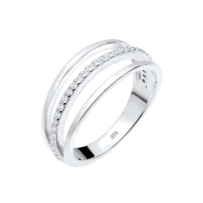 Elli - Lagen Zirkonia 925er Sterling Silber Ringe 1 ct Damen