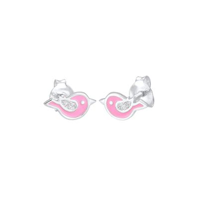 Elli Kinderschmuck Vogel Emaille Glitzer 925 Silber OneSize Damen