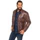 JP 1880 Men's Big & Tall Leather Jacket Brown XXXXXXX-Large 726766 30-7XL