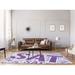 Indigo 108 x 0.25 in Area Rug - East Urban Home Flatweave Shag Purple Area Rug Chenille | 108 W x 0.25 D in | Wayfair