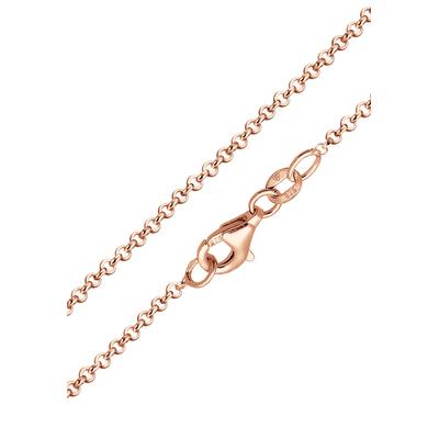 Nenalina - Nenalina Halskette Basic Kette Kombinierbar 925 Silber rosévergoldet Ketten 1 ct Damen