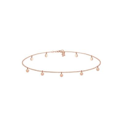 Elli - Choker Kette Geo Kreis Basic Matt Coin 925 Silber Ketten 1 ct Damen