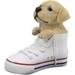 Latitude Run® Cathrin Paw-Star Pups Lifelike Realistic Puppy Dog Figurine Resin in Brown/White | 6.75 H x 7 W x 3.5 D in | Wayfair