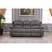 Red Barrel Studio® Convergent 85" Faux Leather Pillow Top Arm Reclining Sofa Faux Leather in Gray | 39 H x 85 W x 40 D in | Wayfair