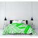 East Urban Home Los Angeles California Districts Single Reversible Duvet Cover Microfiber in Green | Queen Duvet Cover | Wayfair