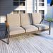 Wade Logan® Bertolde 76" Wide Outdoor Patio Sofa w/ Cushions Wicker/Rattan/Metal/Olefin Fabric Included/Rust - Resistant Metal in Gray | Wayfair