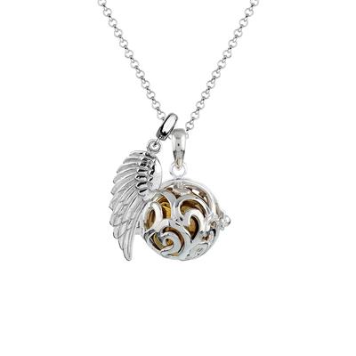 Nenalina - Flügel Ornament Engelsflüsterer (17 mm) 925 Silber Ketten 1 ct Damen (99.99 € / 1 ct)