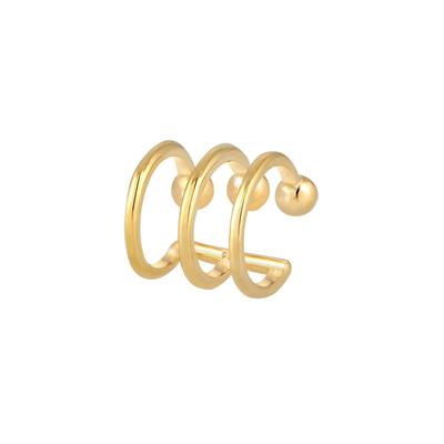 Elli Single Earcuff Ohrklemme Kugeln Basic 925 Silber goldfarben Damen Image