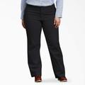 Dickies Women's Plus Flex Relaxed Fit Pants - Black Size 24W (FPW321)