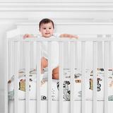 Sweet Jojo Designs Construction Truck Fitted Crib Sheet in Gray/White | 28 W x 52 D in | Wayfair CribSheet-Construction-RD-BU-PRT