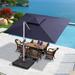 Latitude Run® Sibel 9.84' x 11.97' Rectangular Cantilever Umbrella (must purchase base separately) Metal in Blue/Navy | 108 H in | Wayfair