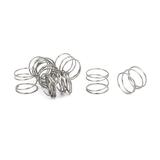 0.3mmx6mmx5mm 304 Stainless Steel Compression Springs Silver Tone 10pcs