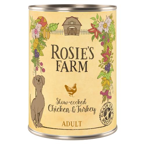 6x400g Huhn & Truthahn Rosie's Farm Nassfutter Hund