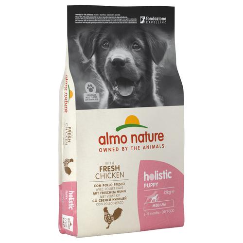 2x12kg Medium Puppy Huhn&Reis Almo Nature Holistic Hundefutter trocken